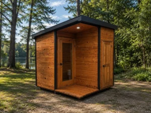 LeLoo Cottage Toilet & Shower Combo Outhouse